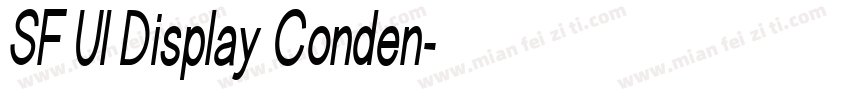 SF UI Display Conden字体转换